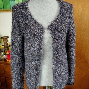 Silvia Novelli Womens Boucle Cardigan Sweater Wool Blend Made in Italy Sz S